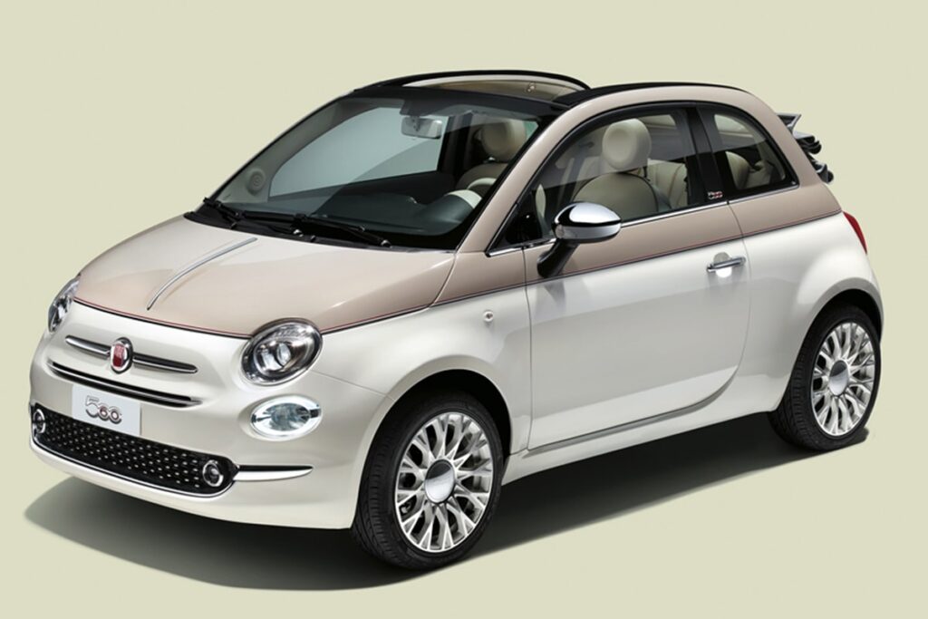 Car rental Rhodes Fiat-500-cabrio